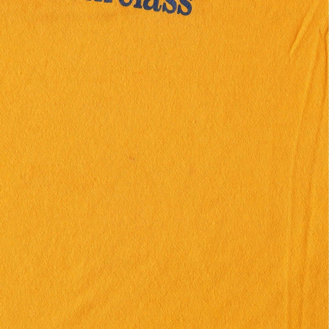 Russell College T-Shirt, Made in USA, Men's Size XL (approx.) cotton yellow type Vintage Second Hand