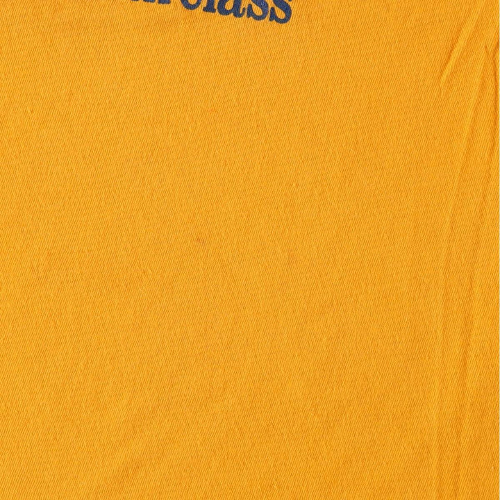 Russell College T-Shirt, Made in USA, Men's Size XL (approx.) cotton yellow type Vintage Second Hand
