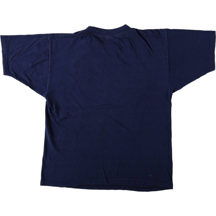College T-shirt, Made in USA, Men's Size L cotton navy blue type Vintage Second Hand