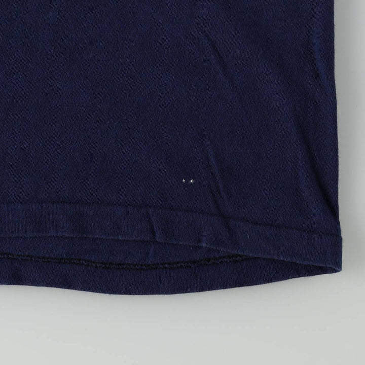 College T-shirt, Made in USA, Men's Size L cotton navy blue type Vintage Second Hand