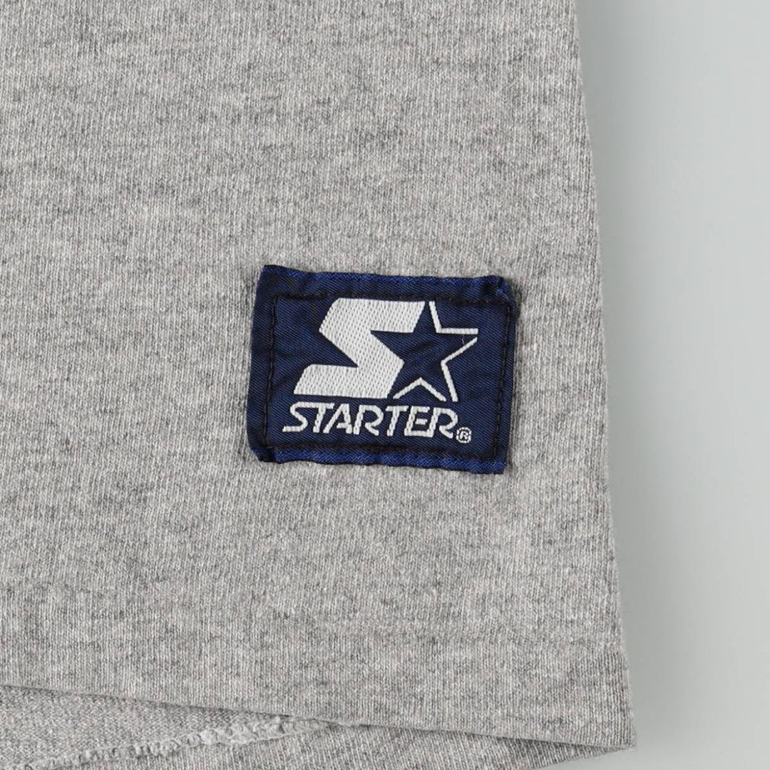 80'S Starter College T-shirt, Made in USA, Men's Size L (approx.) cotton gray type Vintage Second Hand