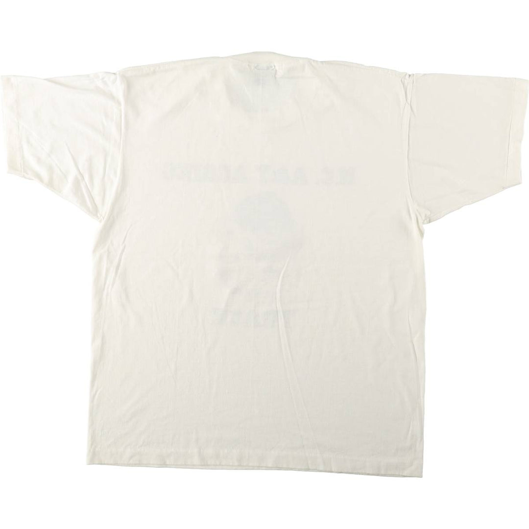 90'S Screen Stars College T-shirt, Made in USA, Men's XL equivalent. cotton white type Vintage Second Hand
