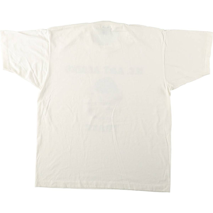 90'S Screen Stars College T-shirt, Made in USA, Men's XL equivalent. cotton white type Vintage Second Hand