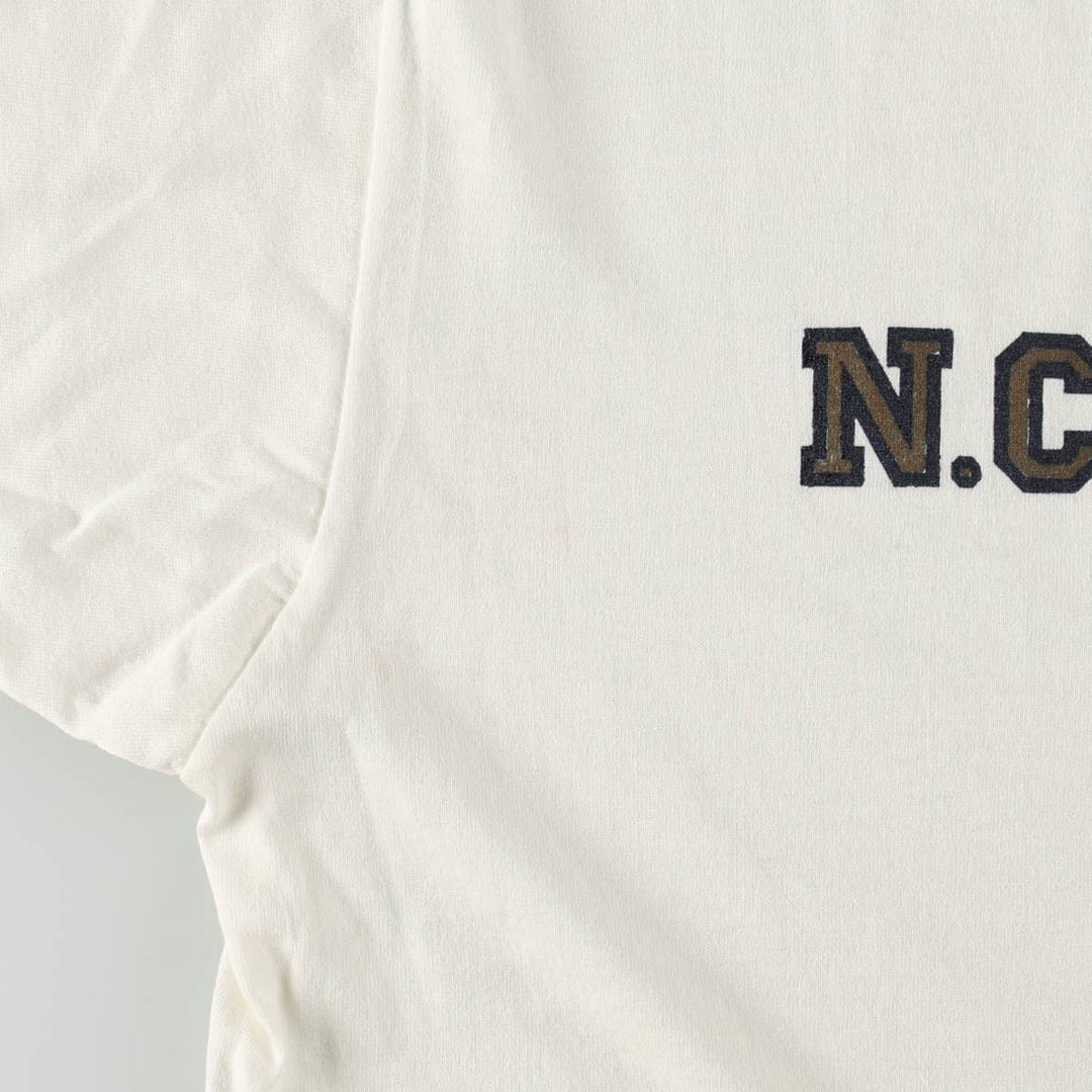 90'S Screen Stars College T-shirt, Made in USA, Men's XL equivalent. cotton white type Vintage Second Hand
