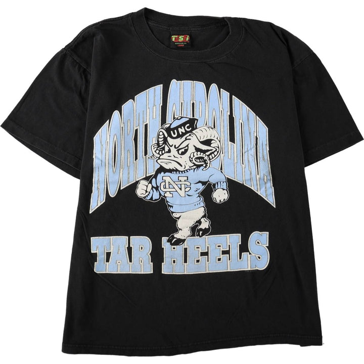 NORTH CAROLINA University of North Carolina College T-shirt, Men's Size L (approx.) unclear black type Vintage Second Hand