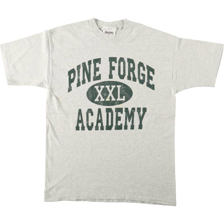 90'S DeLONG College T-shirt, Made in USA, Men's Size M (approx.), Vintage cotton gray type Vintage Second Hand