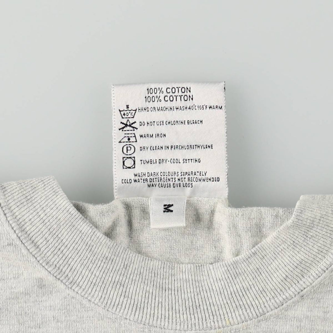 90'S DeLONG College T-shirt, Made in USA, Men's Size M (approx.), Vintage cotton gray type Vintage Second Hand