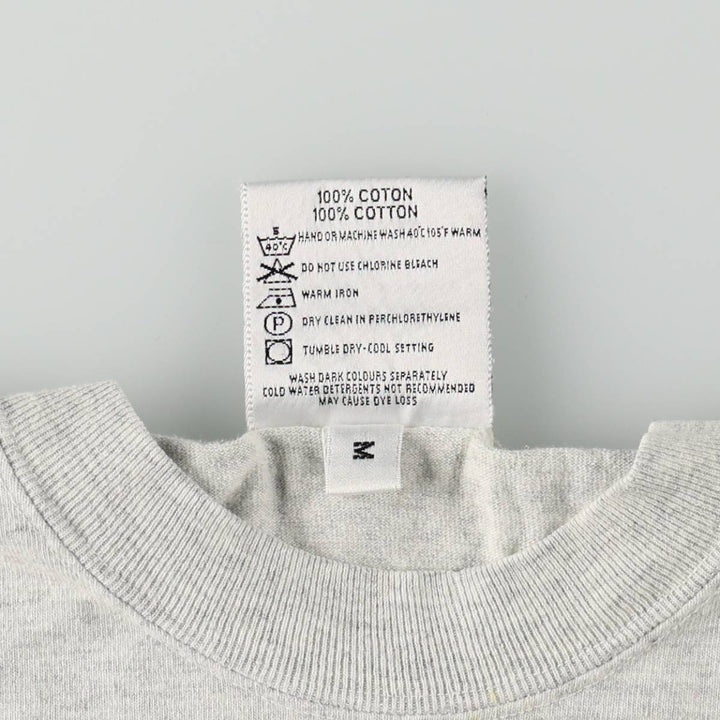 90'S DeLONG College T-shirt, Made in USA, Men's Size M (approx.), Vintage cotton gray type Vintage Second Hand