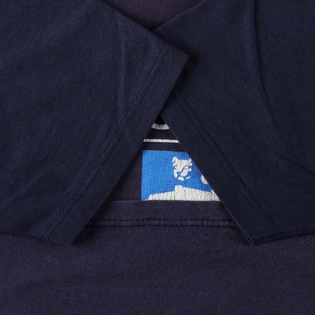 PENN STATE (Pennsylvania State University) College T-shirt, Made in USA, Men's Size L (equivalent) cotton navy blue type Vintage Second Hand