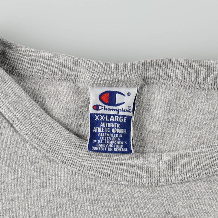 90'S Champion Notre Dame University College T-shirt, Men's XXL equivalent. cotton gray type Vintage Second Hand