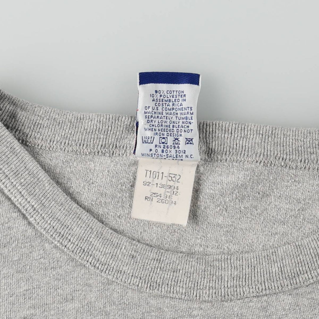90'S Champion Notre Dame University College T-shirt, Men's XXL equivalent. cotton gray type Vintage Second Hand