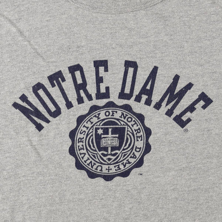 90'S Champion Notre Dame University College T-shirt, Men's XXL equivalent. cotton gray type Vintage Second Hand