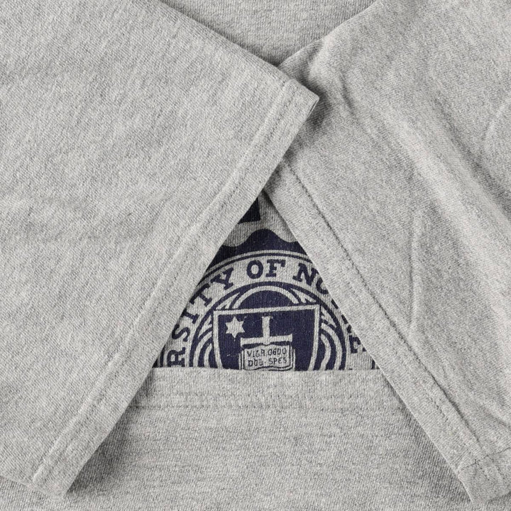 90'S Champion Notre Dame University College T-shirt, Men's XXL equivalent. cotton gray type Vintage Second Hand
