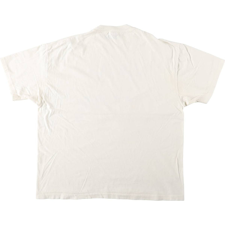 90'S Hanes College T-Shirt, Made in USA, Men's XL equivalent, Vintage cotton white type Vintage Second Hand