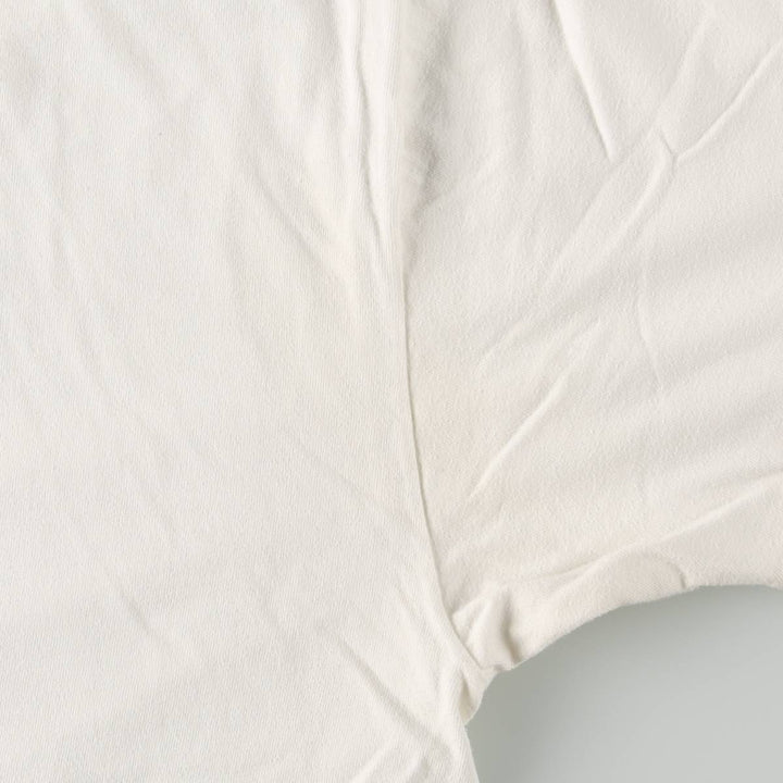 90'S Hanes College T-Shirt, Made in USA, Men's XL equivalent, Vintage cotton white type Vintage Second Hand