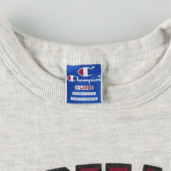 90'S Champion College T-shirt Made in USA Men's XL Vintage cotton gray type Vintage Second Hand