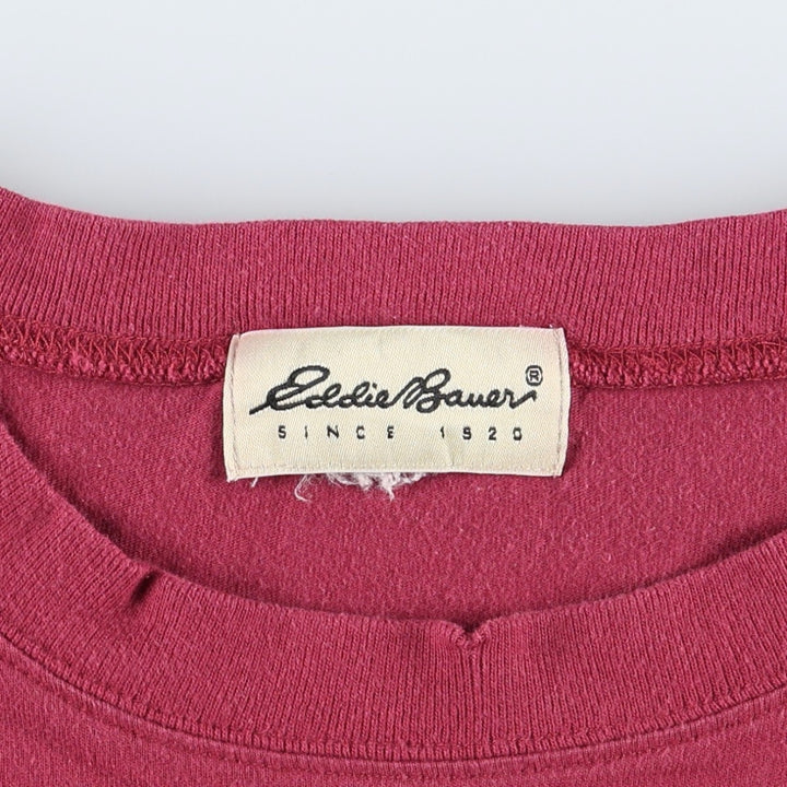 90'S Eddie Bauer Short-Sleeve Logo T-Shirt, Men's Size XL (Equivalent), Vintage unclear Red type red-purple Vintage Second Hand