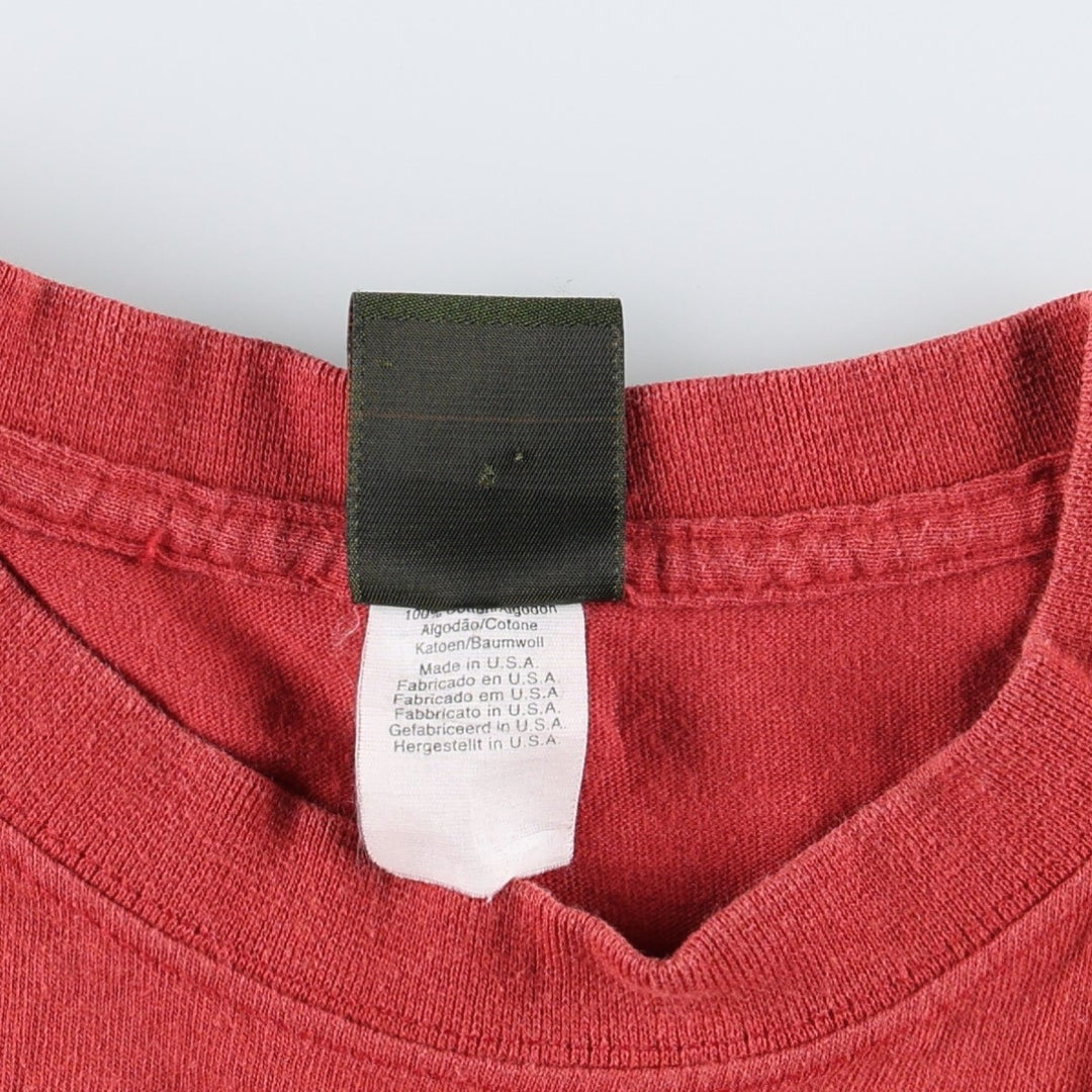90'S Timberland Short-Sleeve Printed T-Shirt, Made in USA, Men's Size XS (Equivalent), Vintage cotton red type Vintage Second Hand