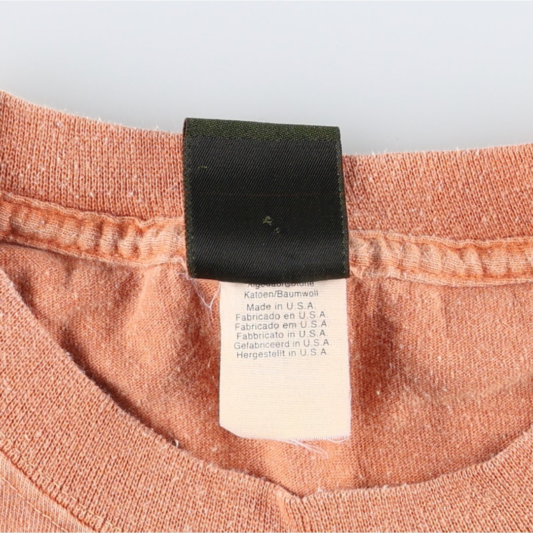 90'S Timberland Short-Sleeve Logo T-Shirt, Made in USA, Men's XL (approx.), Vintage cotton orange type Vintage Second Hand