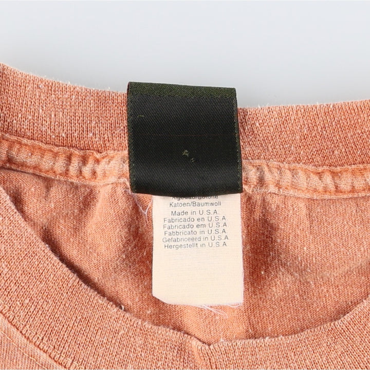 90'S Timberland Short-Sleeve Logo T-Shirt, Made in USA, Men's XL (approx.), Vintage cotton orange type Vintage Second Hand