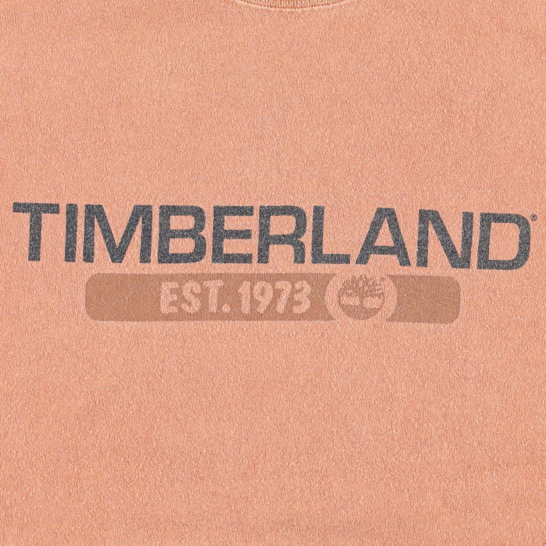 90'S Timberland Short-Sleeve Logo T-Shirt, Made in USA, Men's XL (approx.), Vintage cotton orange type Vintage Second Hand