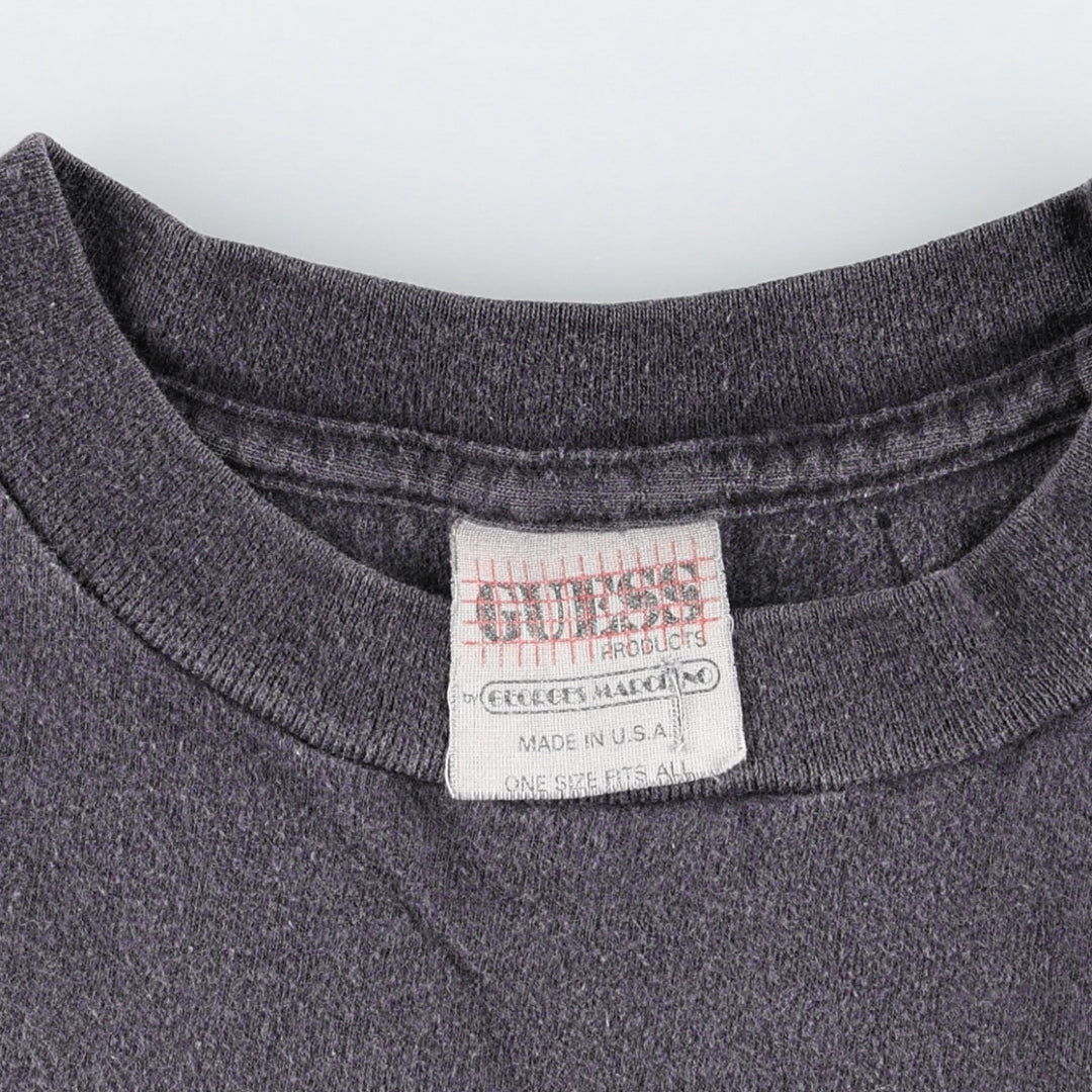 90'S Guess short sleeve printed T-shirt made in USA, men's XL size, vintage cotton Charcoal Vintage Second Hand