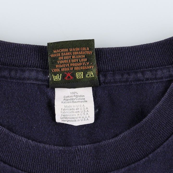 90'S Timberland Short-Sleeve Logo T-Shirt, Made in USA, Men's XL (approx.), Vintage cotton navy blue type Vintage Second Hand
