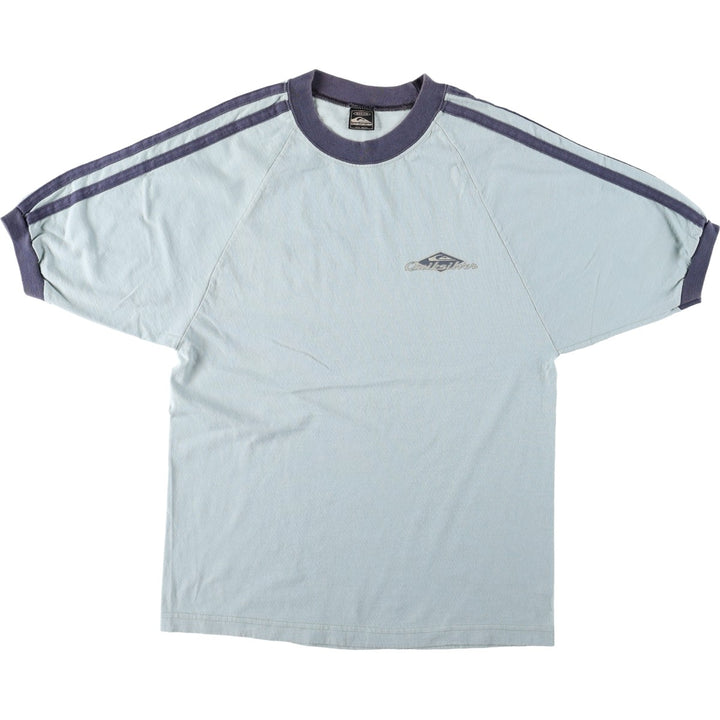 90'S Quiksilver surf/skate t-shirt, made in USA, men's size M equivalent, vintage. cotton Mint green Vintage Second Hand