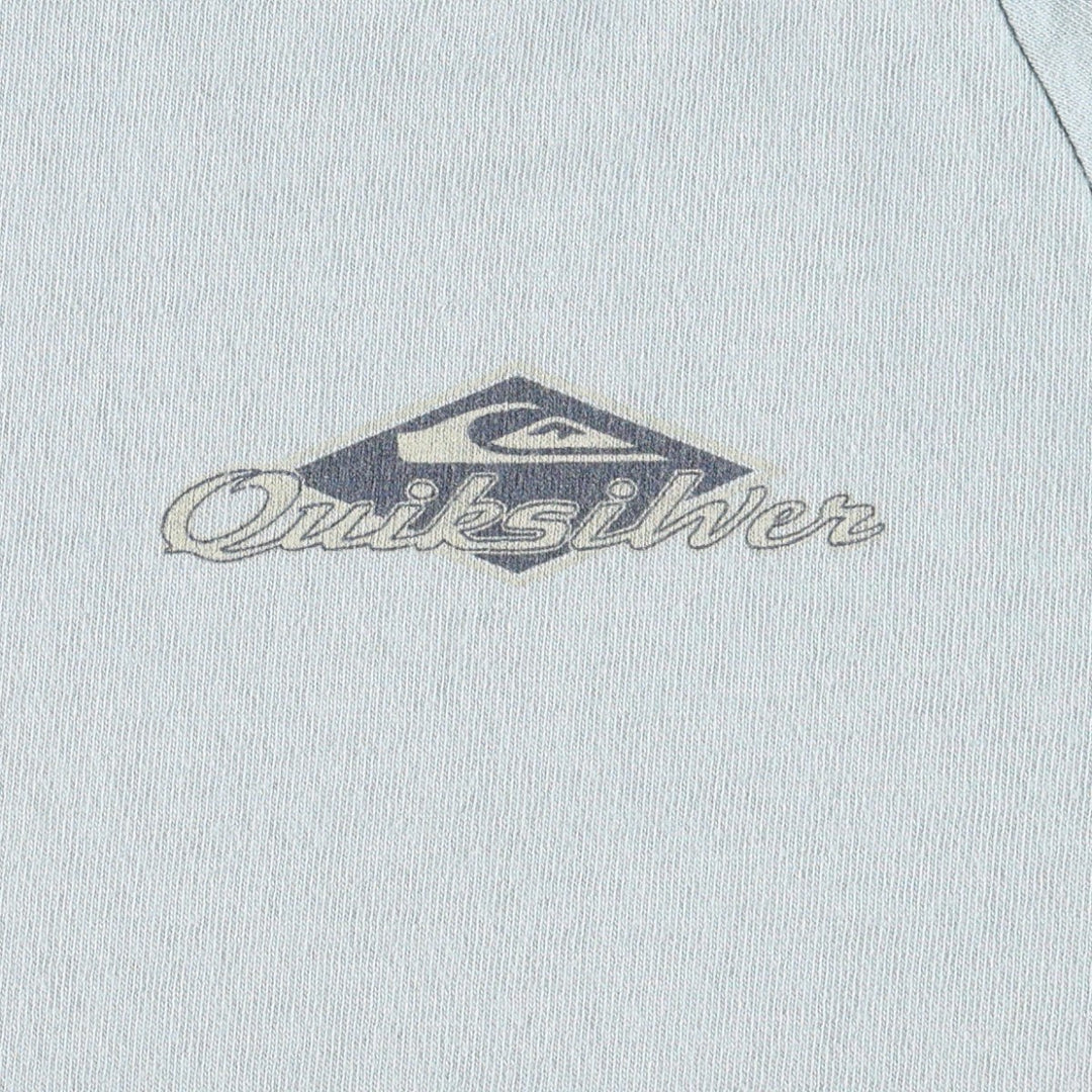 90'S Quiksilver surf/skate t-shirt, made in USA, men's size M equivalent, vintage. cotton Mint green Vintage Second Hand