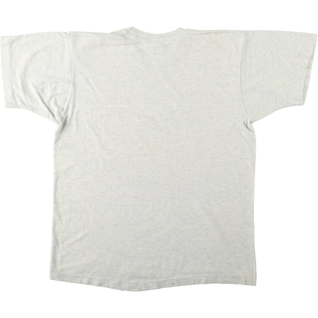 Fruit of the Loom Animal Pattern Tiger Pattern Animal T-Shirt, Made in USA, Men's Size L (Equivalent), Vintage cotton gray type Vintage Second Hand