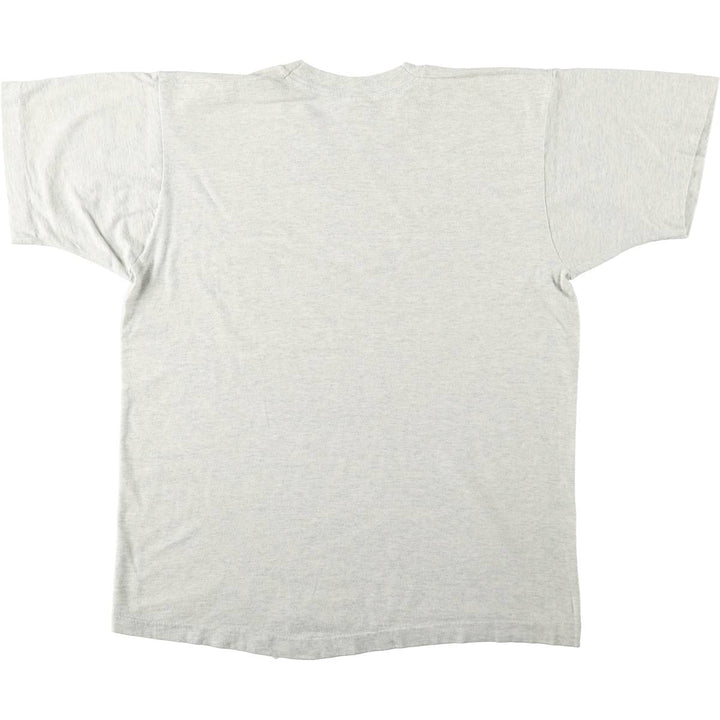 Fruit of the Loom Animal Pattern Tiger Pattern Animal T-Shirt, Made in USA, Men's Size L (Equivalent), Vintage cotton gray type Vintage Second Hand