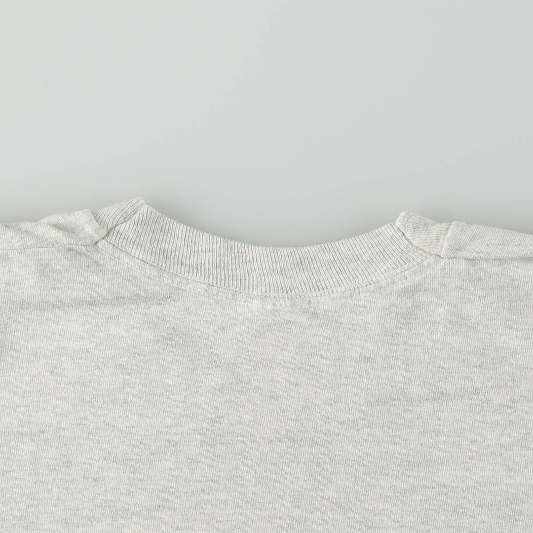Fruit of the Loom Animal Pattern Tiger Pattern Animal T-Shirt, Made in USA, Men's Size L (Equivalent), Vintage cotton gray type Vintage Second Hand