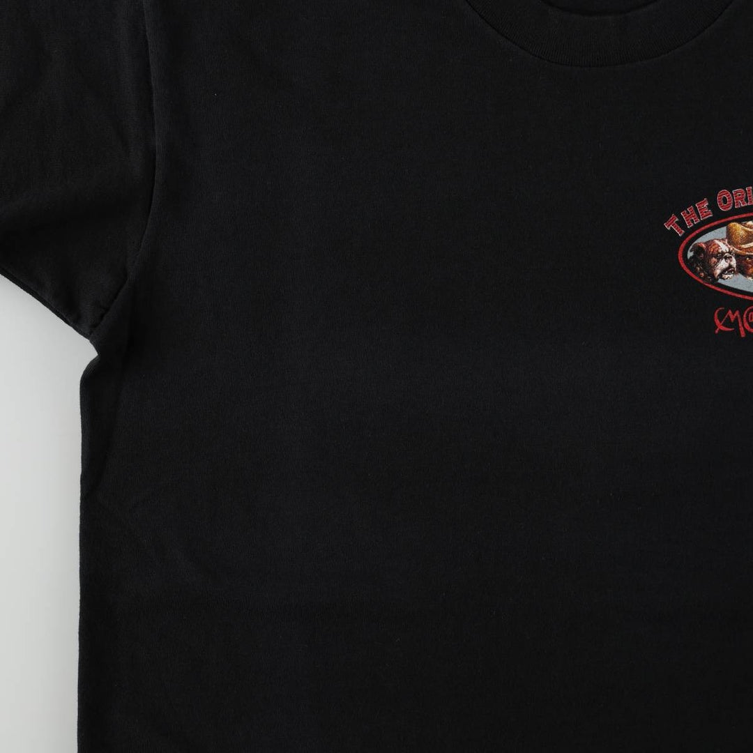 90'S Tennessee River Animal Pattern Dog T-Shirt, Made in USA, Men's Size L (approx.), Vintage, Single Stitch cotton black type Vintage Second Hand