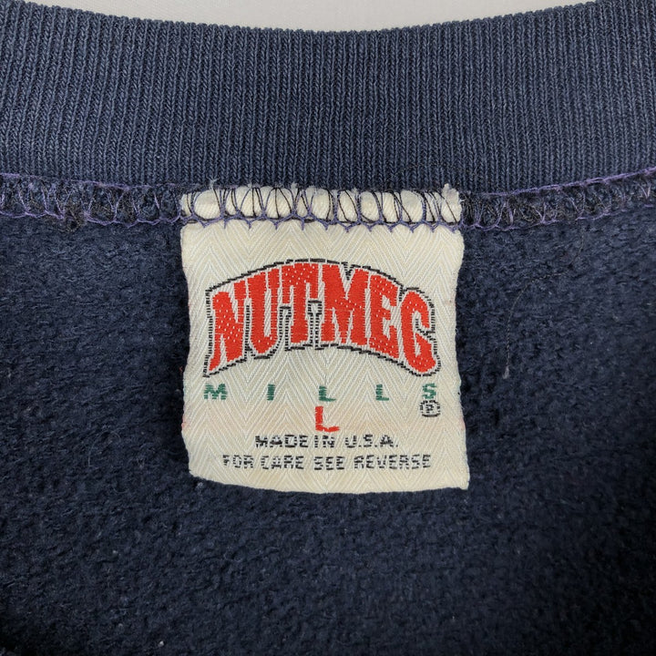 90'S NATMEG NFL Dallas Cowboys Sweatshirt, Made in USA, Men's Size L (approx.), Vintage cotton navy blue type Vintage Second Hand