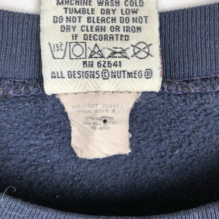 90'S NATMEG NFL Dallas Cowboys Sweatshirt, Made in USA, Men's Size L (approx.), Vintage cotton navy blue type Vintage Second Hand
