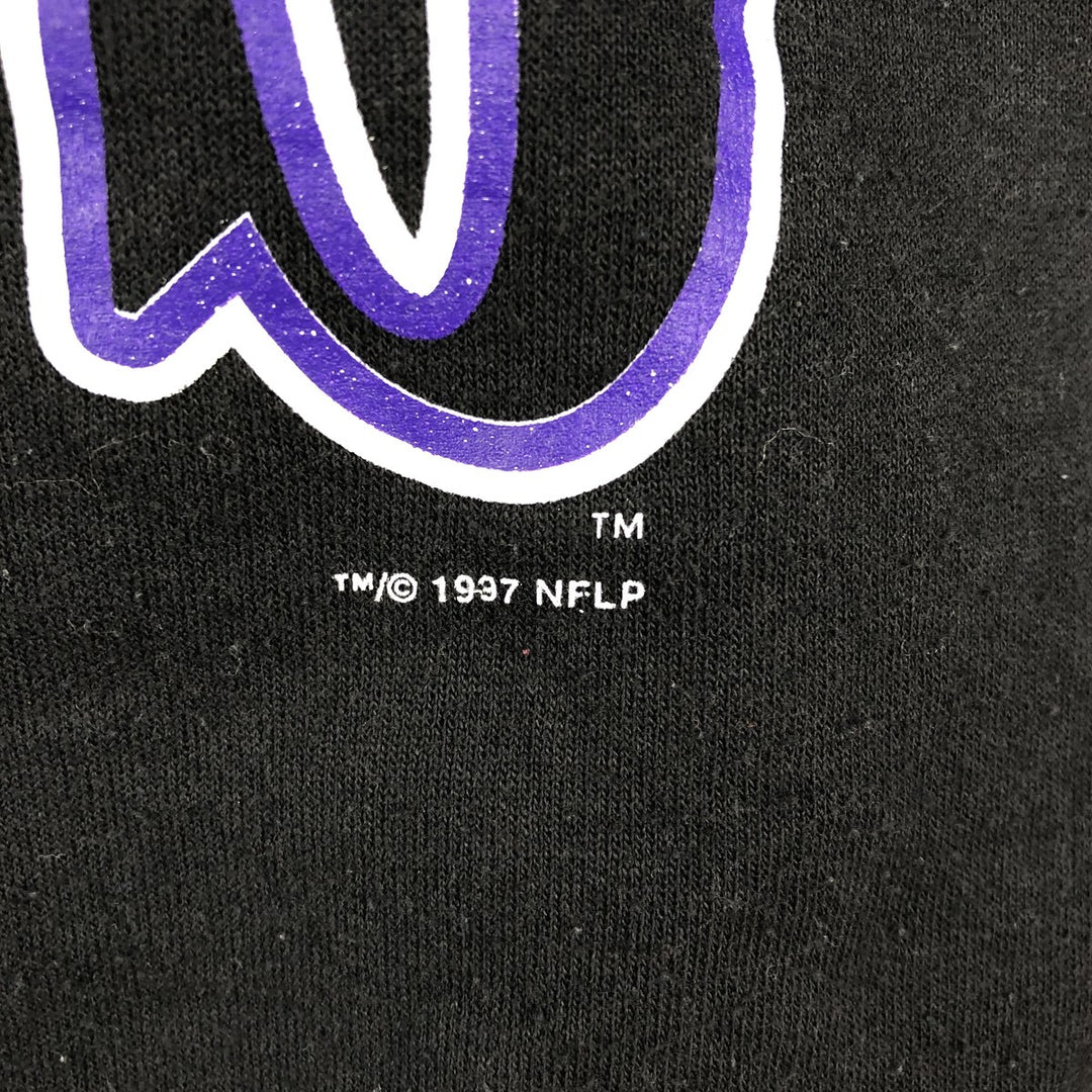 2000'S Hanes NFL Baltimore Ravens Print Sweatshirt, Men's Size M (Equivalent), Long Sleeve cotton black type Vintage Second Hand