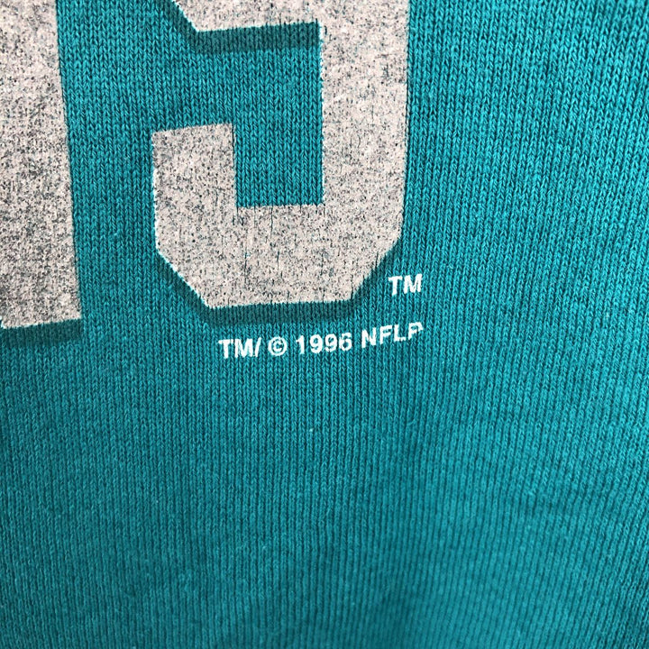PRO LAYER Miami Dolphins Print Sweatshirt, Made in USA, Men's XL (approx.), Vintage. cotton Emerald green Vintage Second Hand