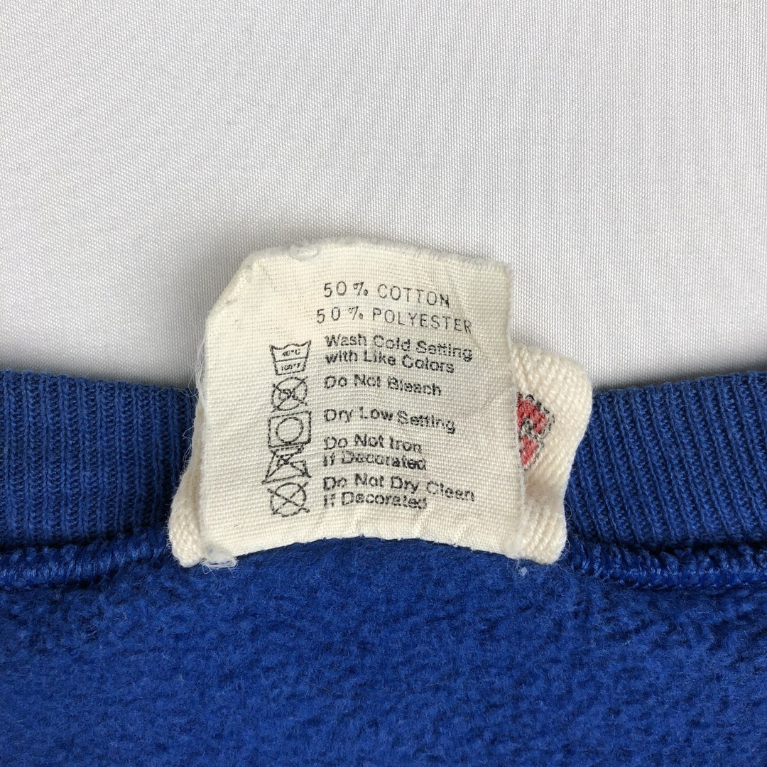 90'S Fruit of the Loom New York Knicks Print Sweatshirt, Made in USA, Men's Size L (approx.), Vintage cotton blue type Vintage Second Hand