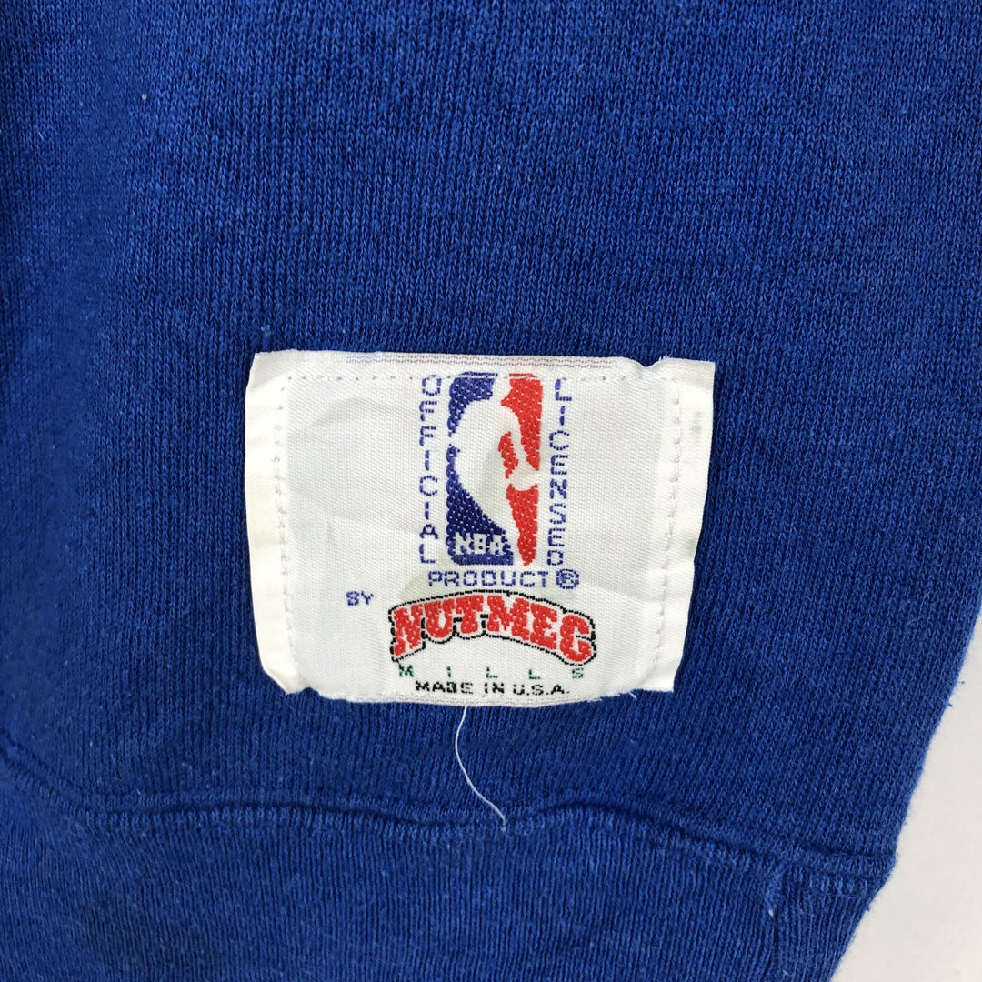 90'S Fruit of the Loom New York Knicks Print Sweatshirt, Made in USA, Men's Size L (approx.), Vintage cotton blue type Vintage Second Hand