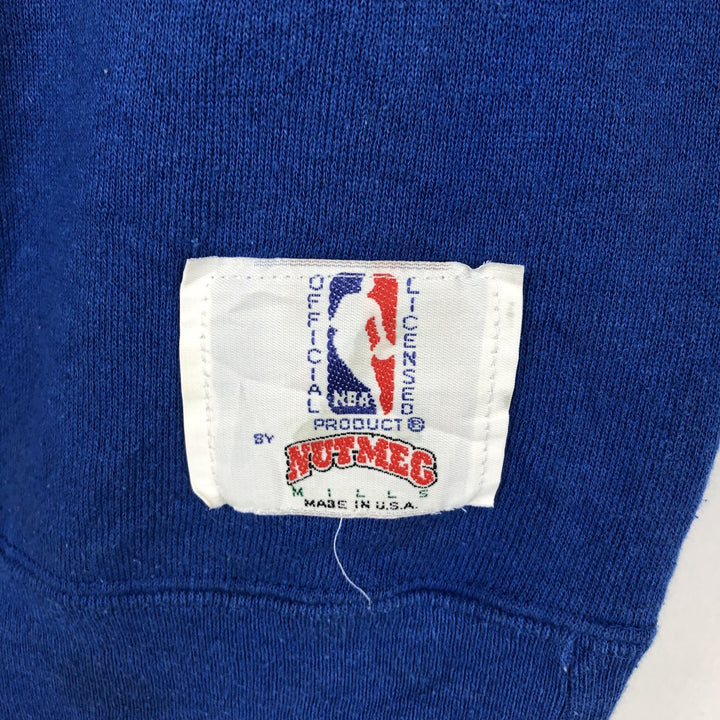 90'S Fruit of the Loom New York Knicks Print Sweatshirt, Made in USA, Men's Size L (approx.), Vintage cotton blue type Vintage Second Hand