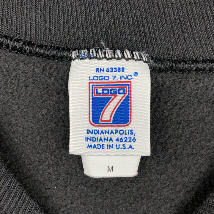 90'S Logo Seven Cincinnati Bengals Print Sweatshirt, Made in USA, Men's Size M (approx.), Vintage cotton black type Vintage Second Hand