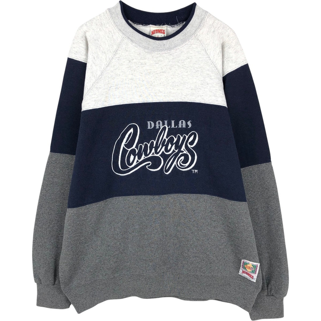 Nutmeg Mills NFL Dallas Cowboys sweatshirt, made in USA, men's size XL equivalent, vintage. cotton gray type Vintage Second Hand