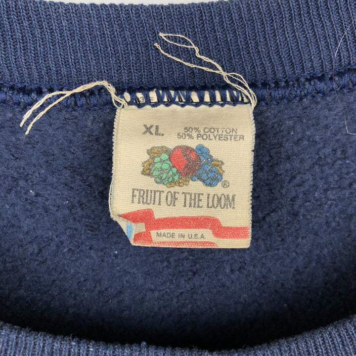 90'S Fruit of the Loom Minnesota Twins Print Sweatshirt, Made in USA, Men's XL equivalent, Vintage unclear navy blue type Vintage Second Hand
