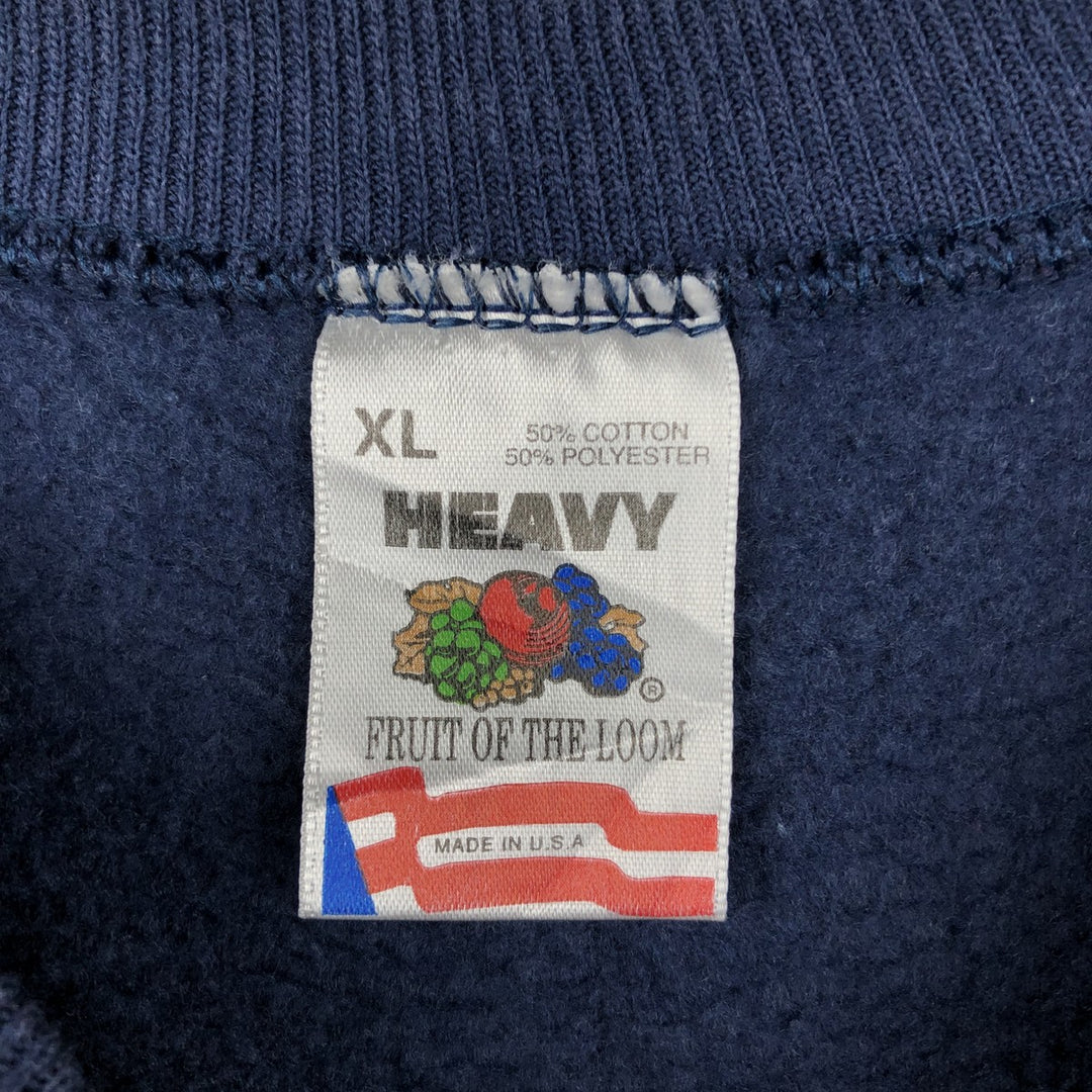 90'S Fruit of the Loom Dallas Cowboys Print Sweatshirt, Made in USA, Men's XL equivalent, Vintage cotton navy blue type Vintage Second Hand
