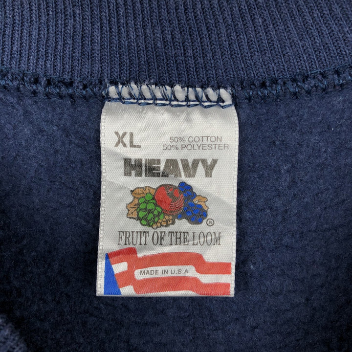 90'S Fruit of the Loom Dallas Cowboys Print Sweatshirt, Made in USA, Men's XL equivalent, Vintage cotton navy blue type Vintage Second Hand
