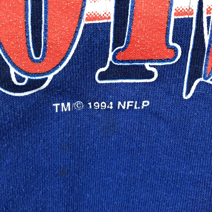 90'S TRENCH New England Patriots Print Sweatshirt, Made in USA, Men's Size L (approx.), Vintage cotton blue type Vintage Second Hand