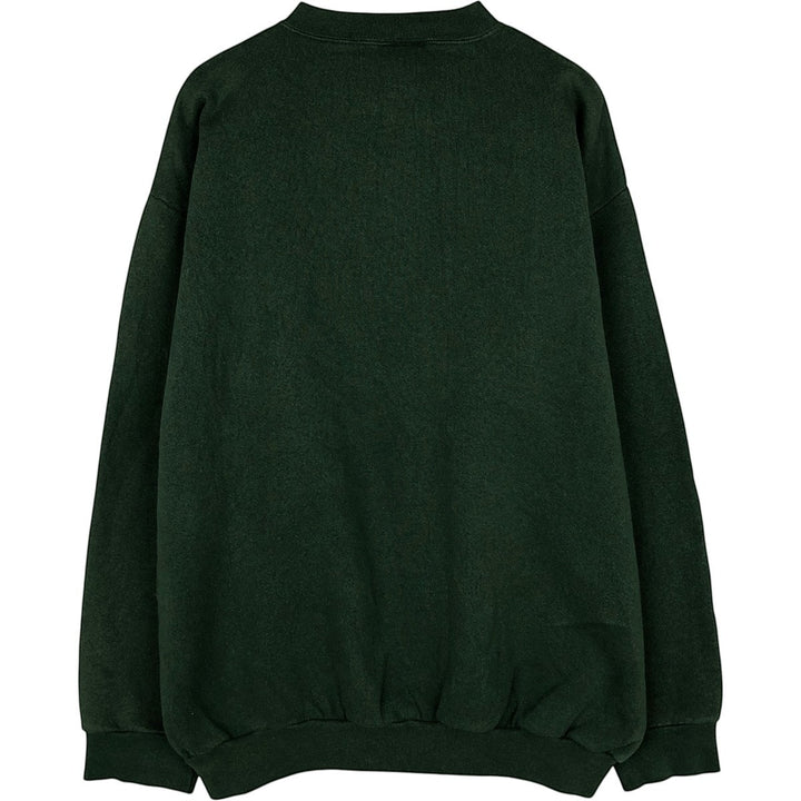 90'S LOGO7 NFL Green Bay Packers Sweatshirt, Made in USA, Men's Size L (approx.), Vintage cotton Green type dark green Vintage Second Hand