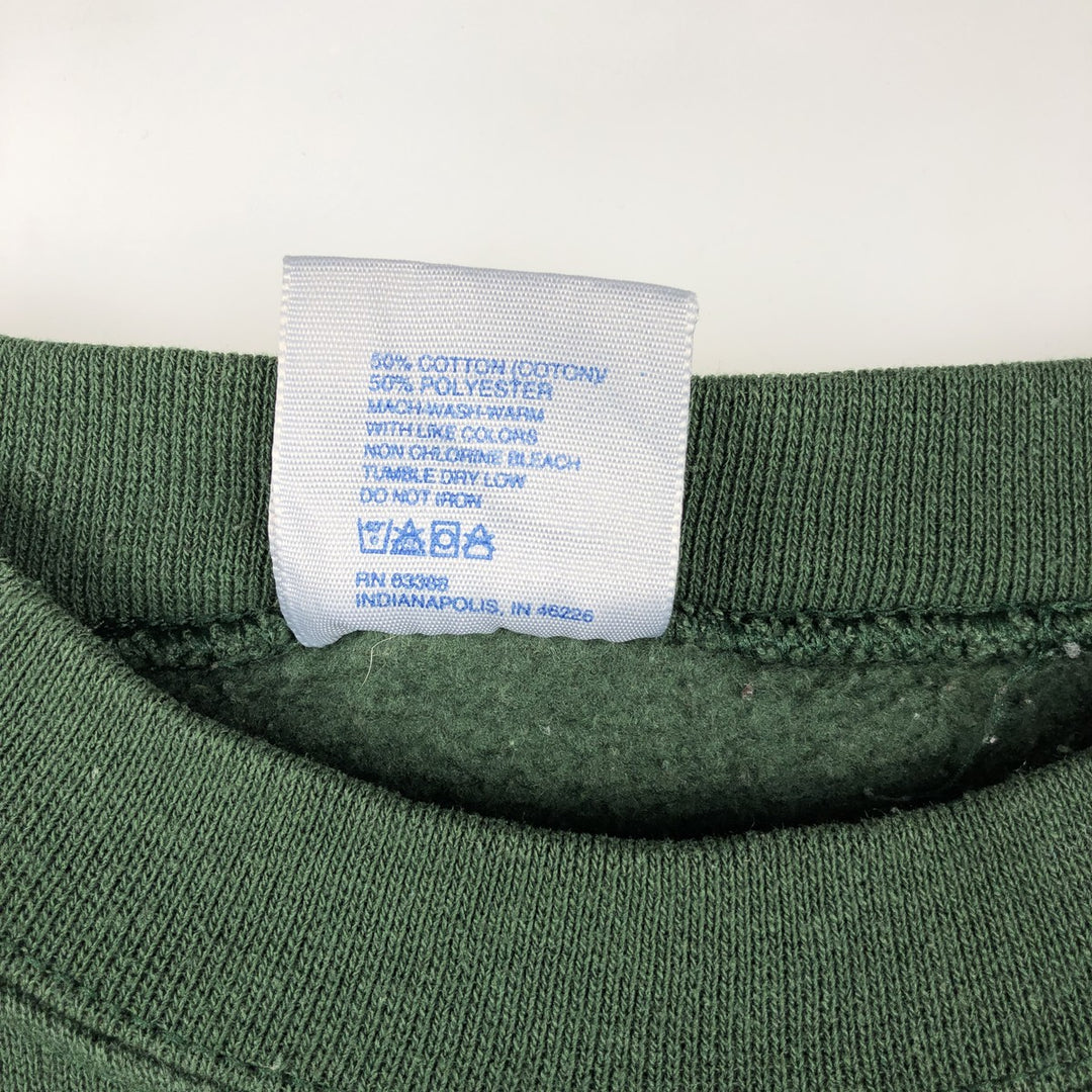 90'S LOGO7 NFL Green Bay Packers Sweatshirt, Made in USA, Men's Size L (approx.), Vintage cotton Green type dark green Vintage Second Hand