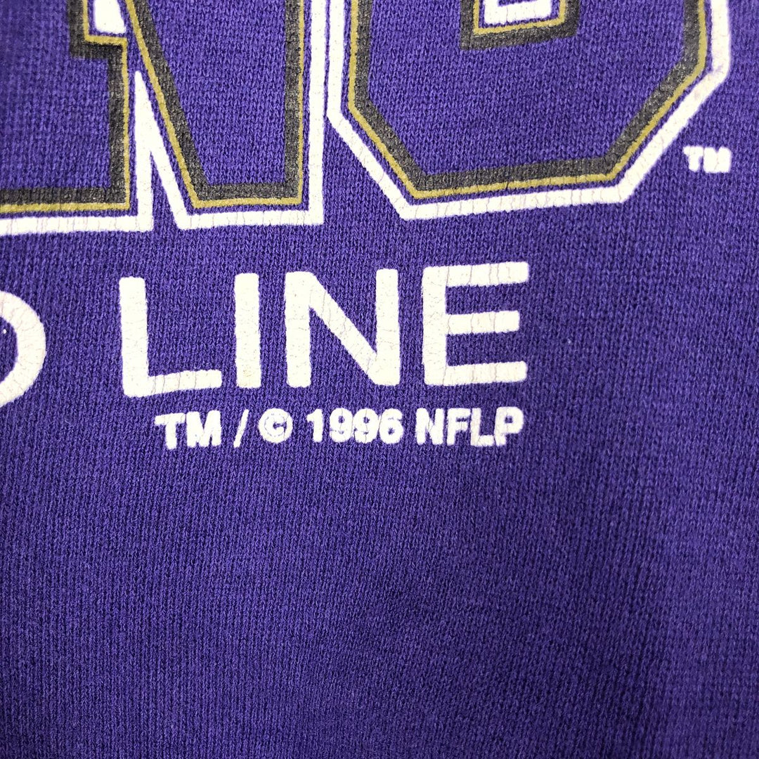 90'S Russell MLB Baltimore Orioles Print Sweatshirt, Made in USA, Men's Size M (approx.), Vintage cotton Purple type blue-purple Vintage Second Hand