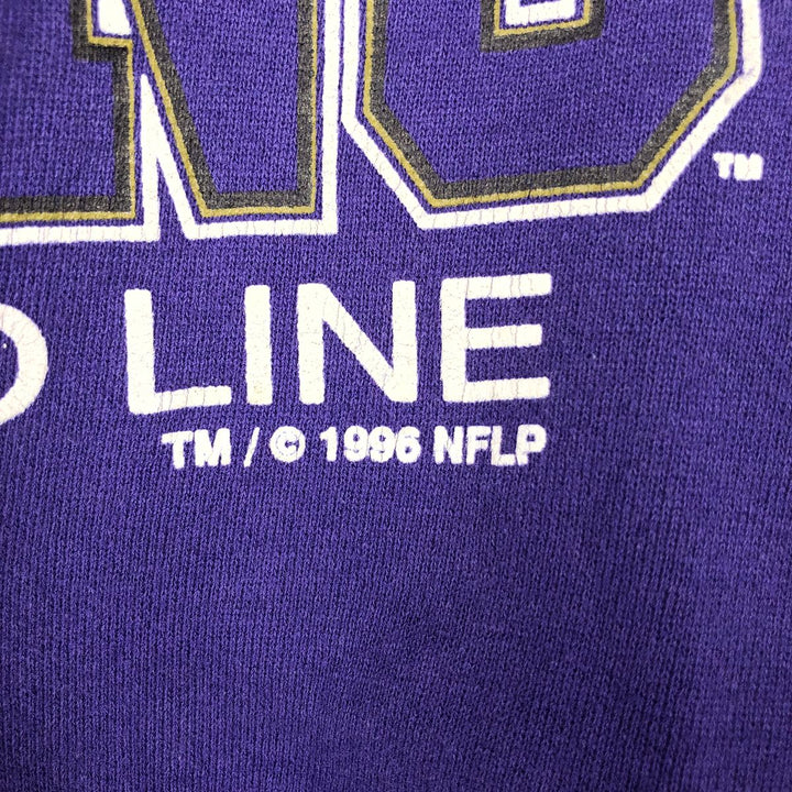90'S Russell MLB Baltimore Orioles Print Sweatshirt, Made in USA, Men's Size M (approx.), Vintage cotton Purple type blue-purple Vintage Second Hand